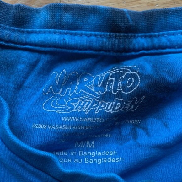 Naruto Shippuden Tie Dye Anime Graphic Tee Blue Black Medium - Picture 4 of 8